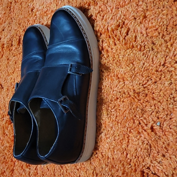 GUC Florsheim Dress Elegant Black Leather Mens Shoes Sneakers US Size 13 - Picture 2 of 10